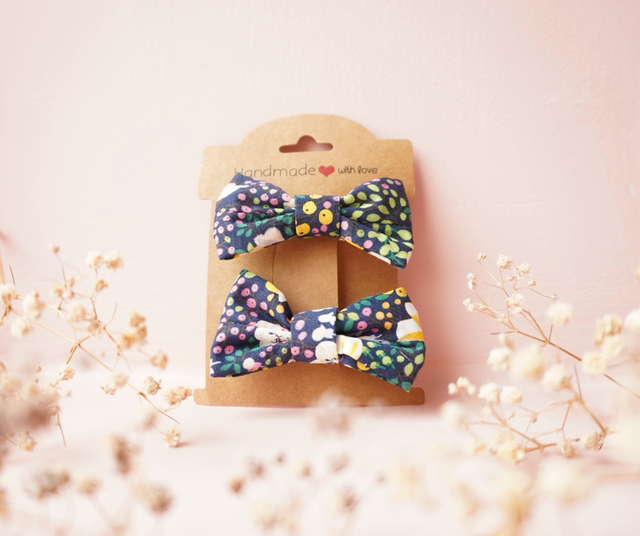 Violet Mini Bow 2 Pack