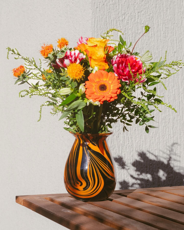 Black and Orange Vase