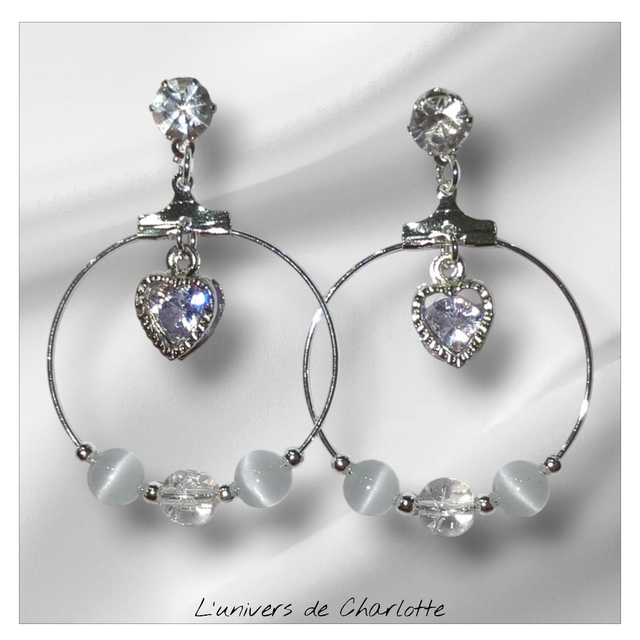 Boucles d&#039;oreilles &quot;Sélénite&quot; BO-168