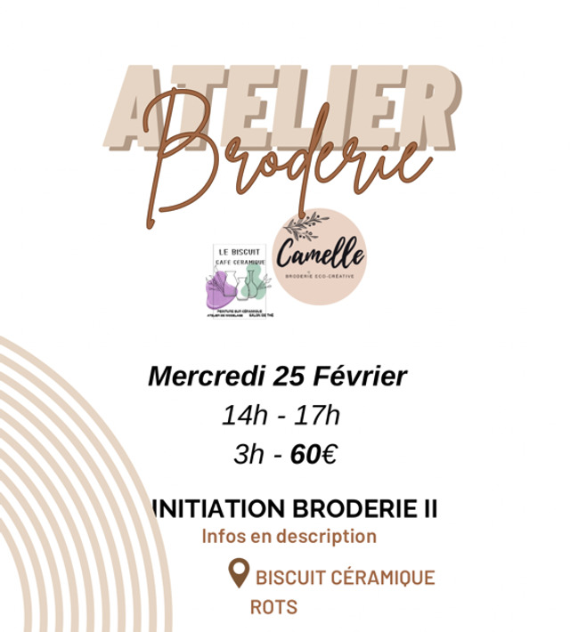 Atelier Initiation broderie- Le Biscuit Café Céramique - 30.11.24