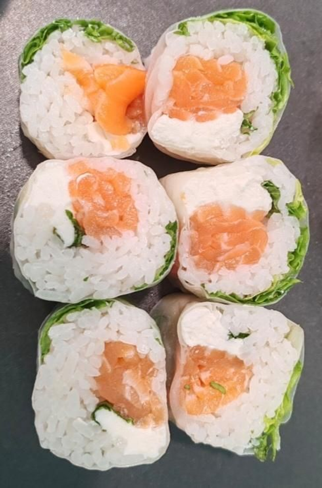 Spring roll saumon fromage menthe ×6