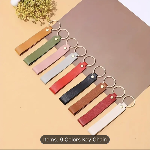 Leatherette key ring