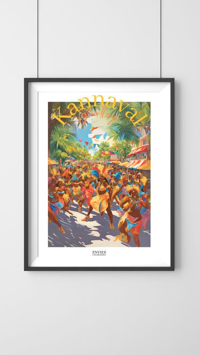 Kannaval gwadloup Affiche à encadrer 