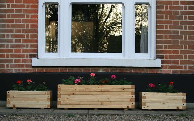 Rectangular Wooden Planter Extra Large - 130(L) x 45(W) x 45(H) cm Ext. Dim.