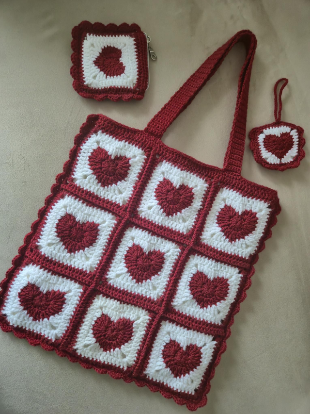 Ensemble Saint-Valentin au crochet