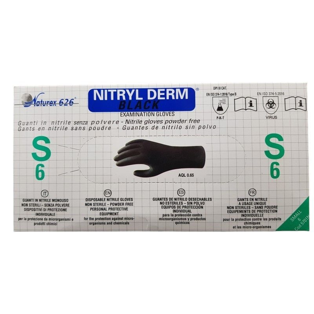 Gants nitrile non poudrés - (carton de 10 boîtes)