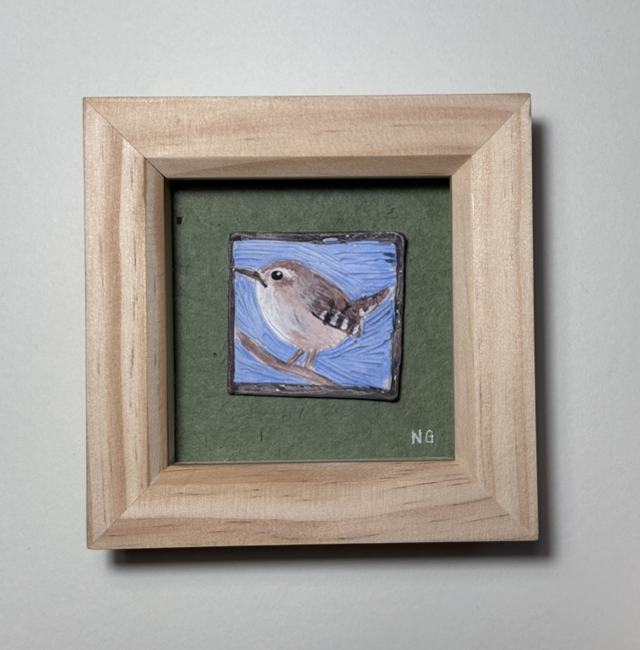 Framed Wren Tile