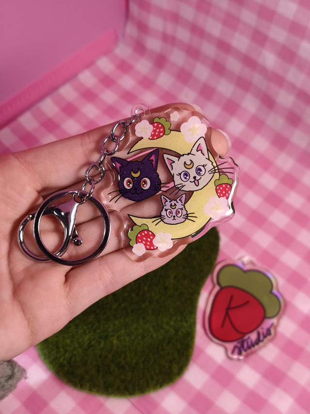 SAILOR MOON cats keychain