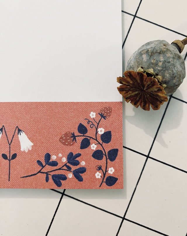 Blocco appunti - fragola di bosco e linnea boreale