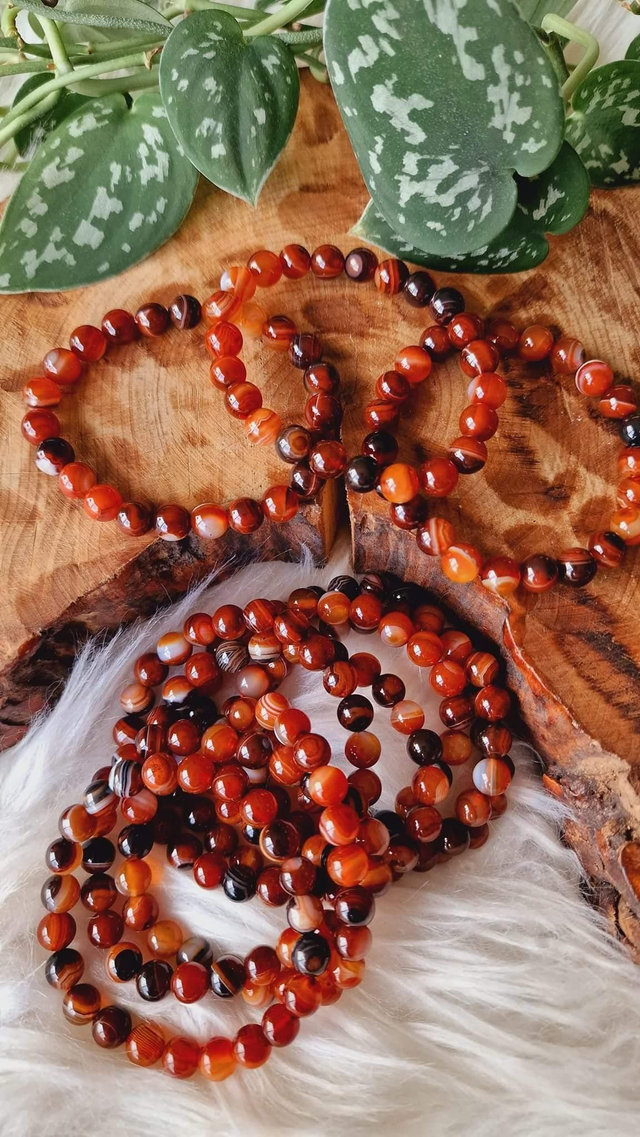 Sardonyx Beaded Bracelet 