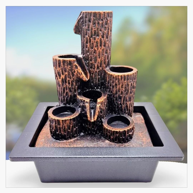 "Bougeoir" - Fontaine en résine 29 cm 