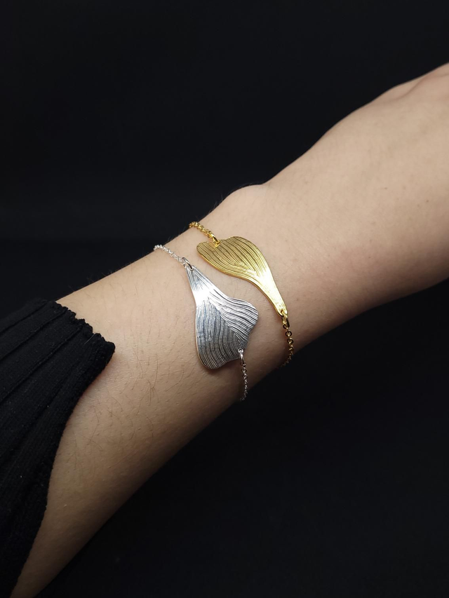 Bracelet Printemps - Laiton ciselé