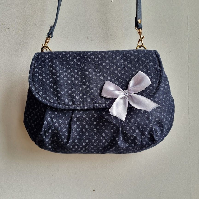 Sac forme pochette "Kiko" bleu marine