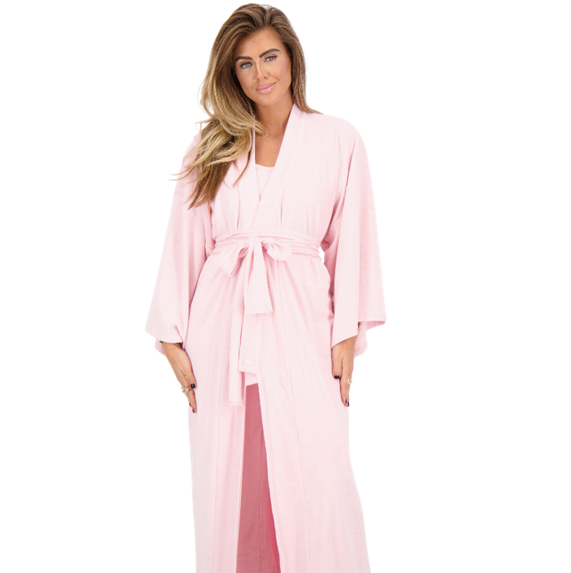 Reinders Brushed Cotton Bathrobe Prism Pink