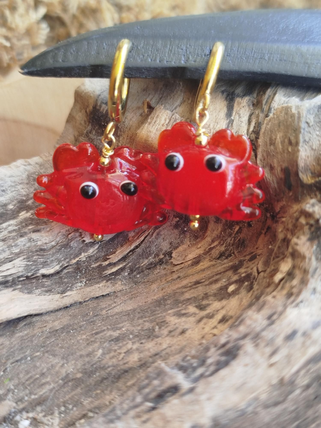 Boucles d&#039;oreilles crabe 🦀