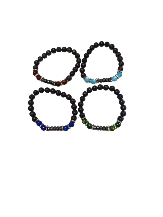 Bracciale uomo perle onice