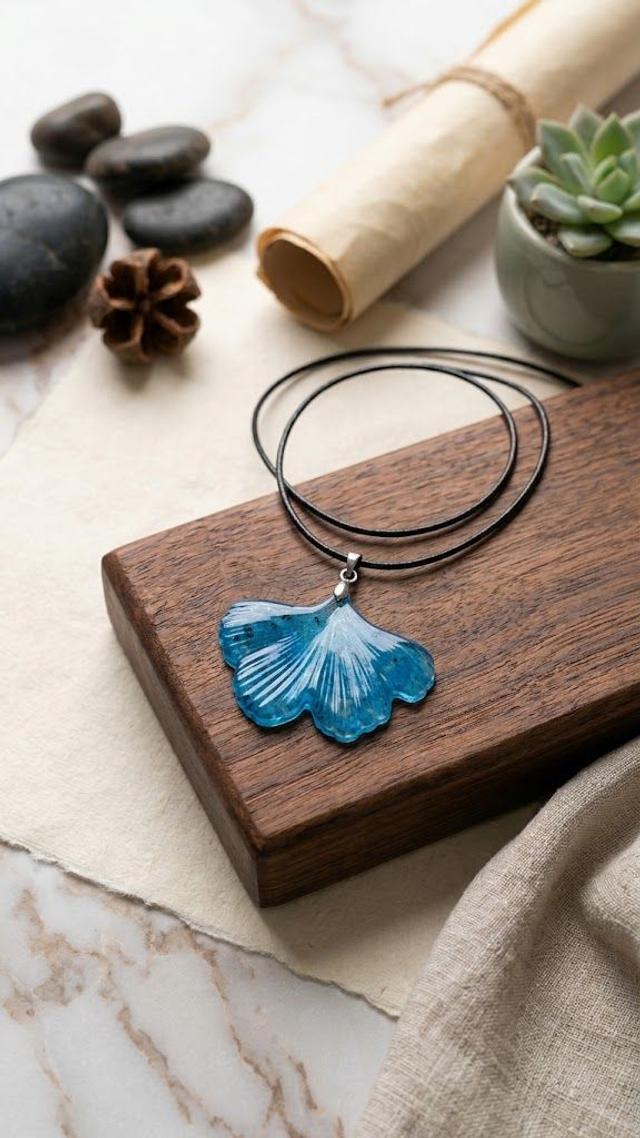 💙 Collier « Feuille Enchantée » ✨
