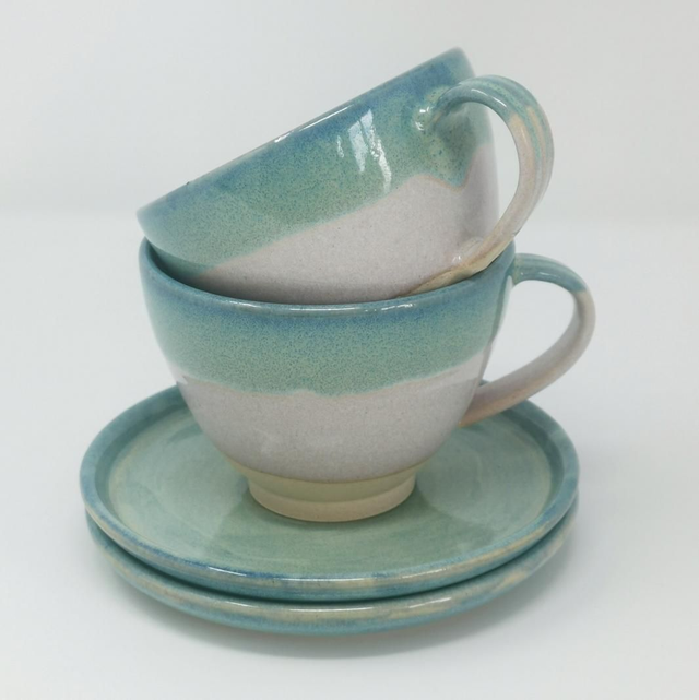 Teacup & Saucer - Ocean Blue