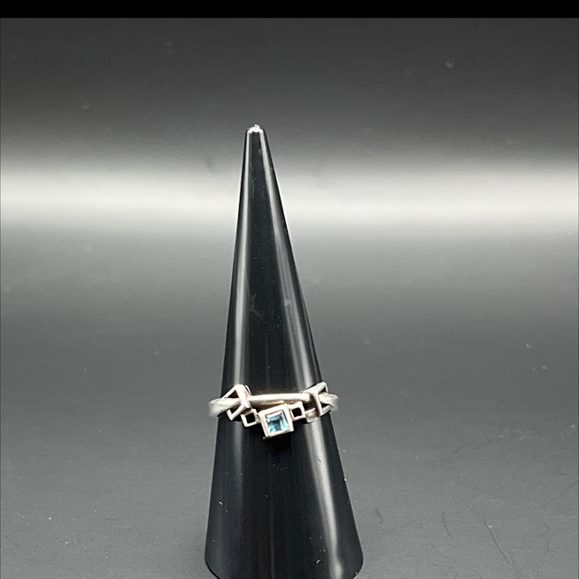 Silver Aquamarine Ring by Carrick Jewellery, Late 20th Century