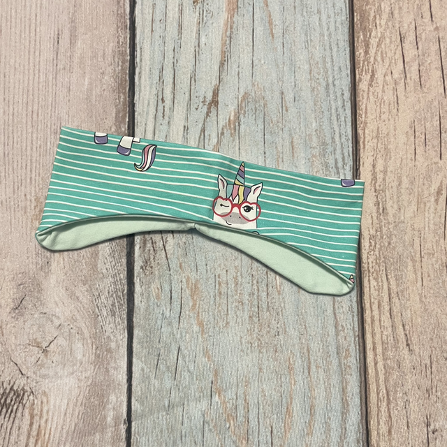 Stirnband, Größe 50-52, buntes Einhorn