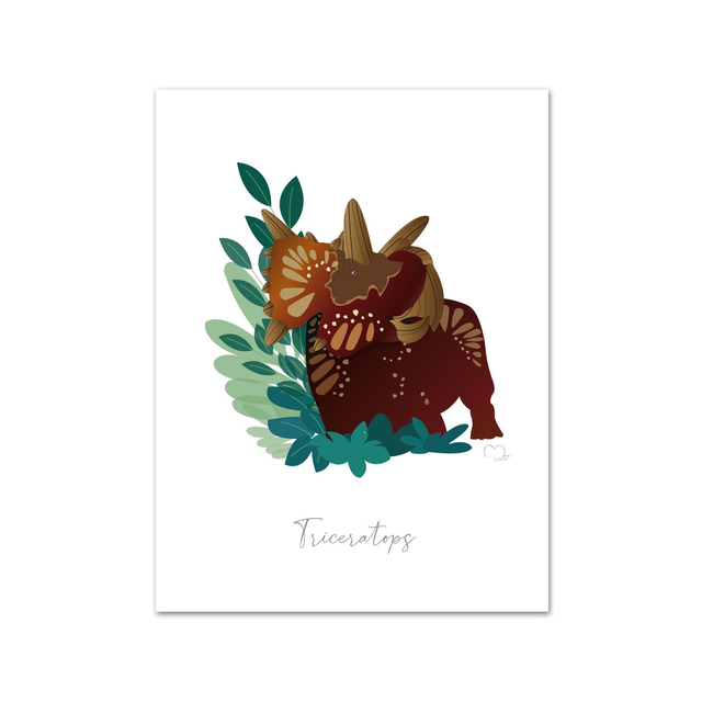 Affiche Dinosaures Tricératops