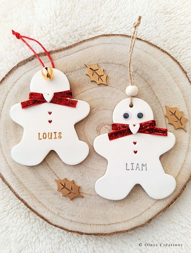Décoration de Noël Bonhomme avec Prénom 2 MODELES