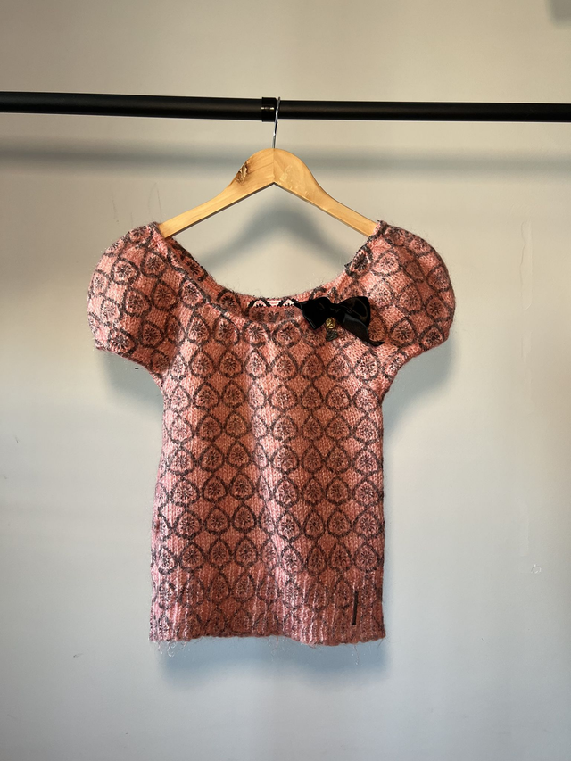 Knitted pink tee #0012