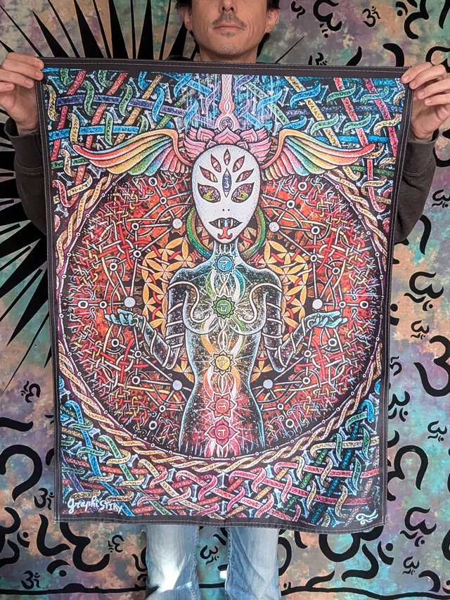 &quot;(Re)monté de Kundalini&quot; Tenture Format 80x60cm