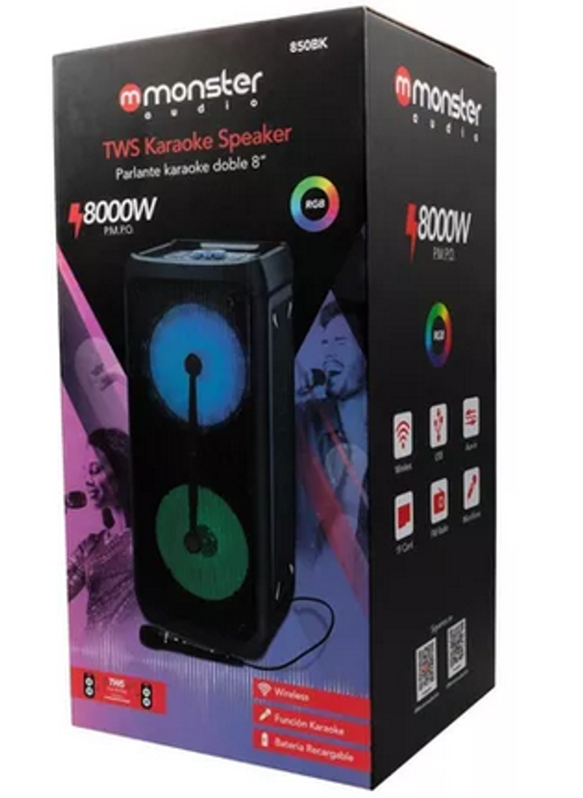 Parlante Monster 850BK con bluetooth negro 110V/220V