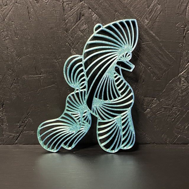 3D - Poodle Puppy Turkoois