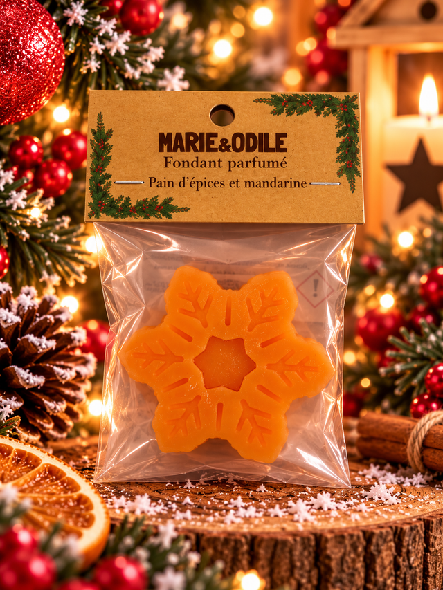Fondant parfumé Pain d'épices et mandarine - 14 grammes