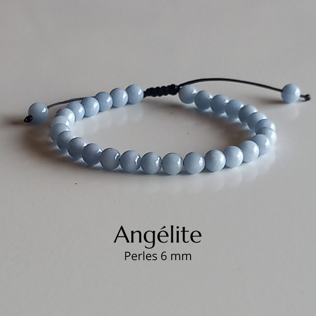 Bracelet ajustable en Angélite
