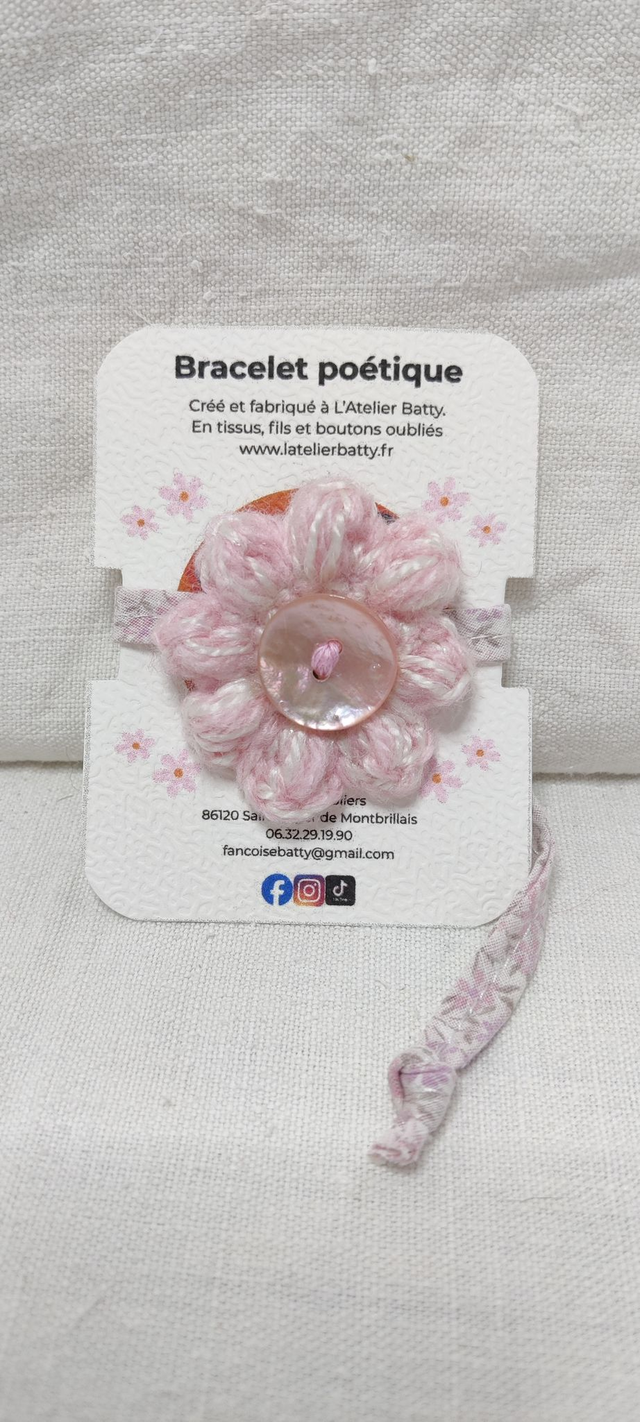 Bracelet Parterre rose poudré