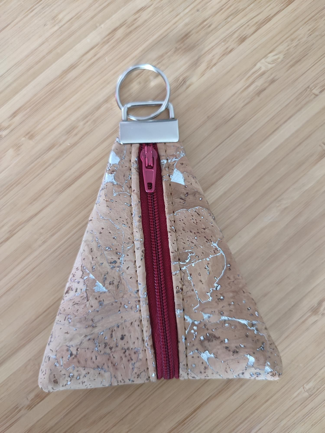 Porte monnaie/clefs berlingot paillettes 