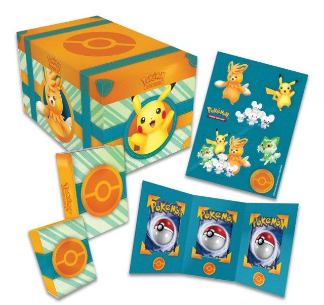 Cofre del tesoro juego cartas coleccionables Pokemon español