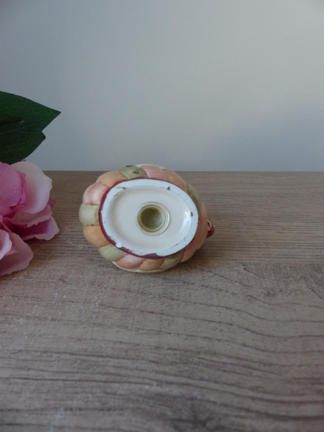 Salière ou Poivrière Vintage – Poule en Céramique Peinte Main, Motifs à Pois et Fleurs – Déco de Table Cuisine Rustique, Cadeau Champêtre