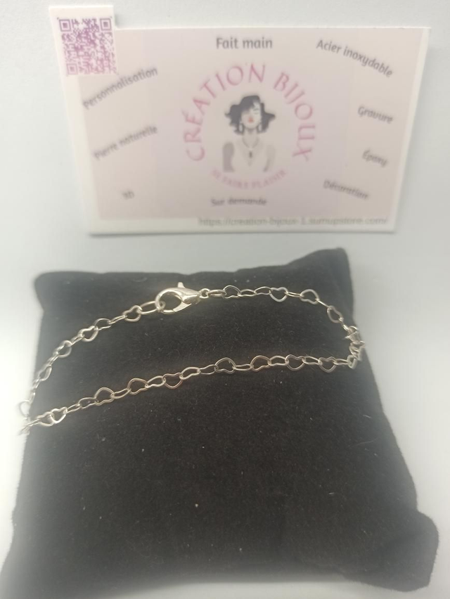Bracelet maille coeur 