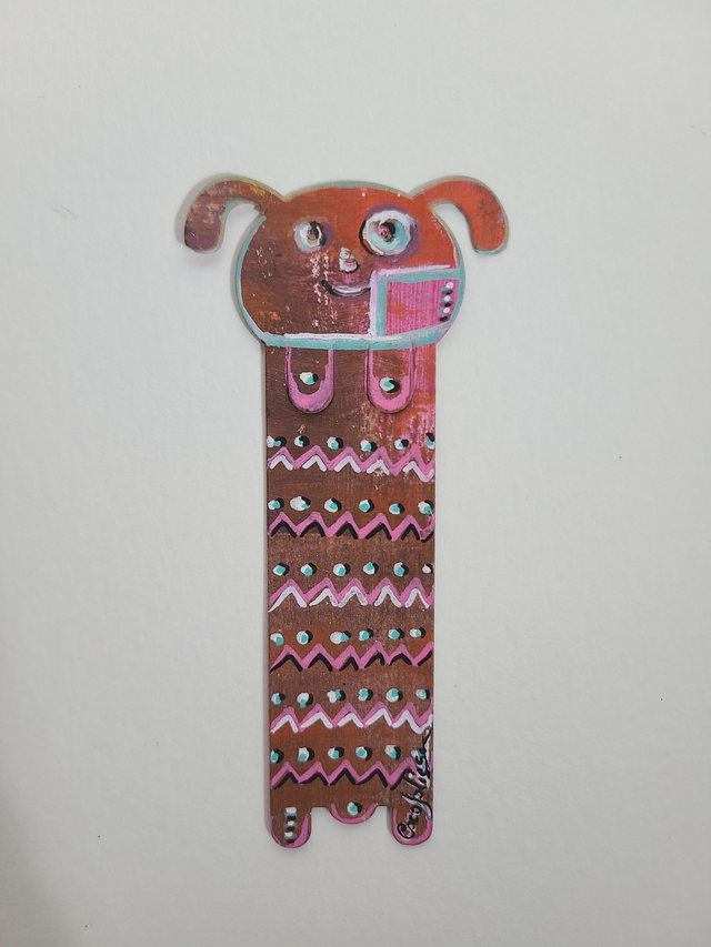 Marque-page enfant. Petit chien