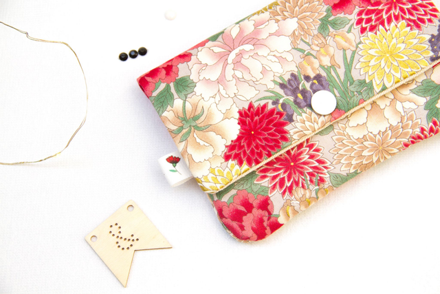 Monedero grande GOLDEN FLOWERY