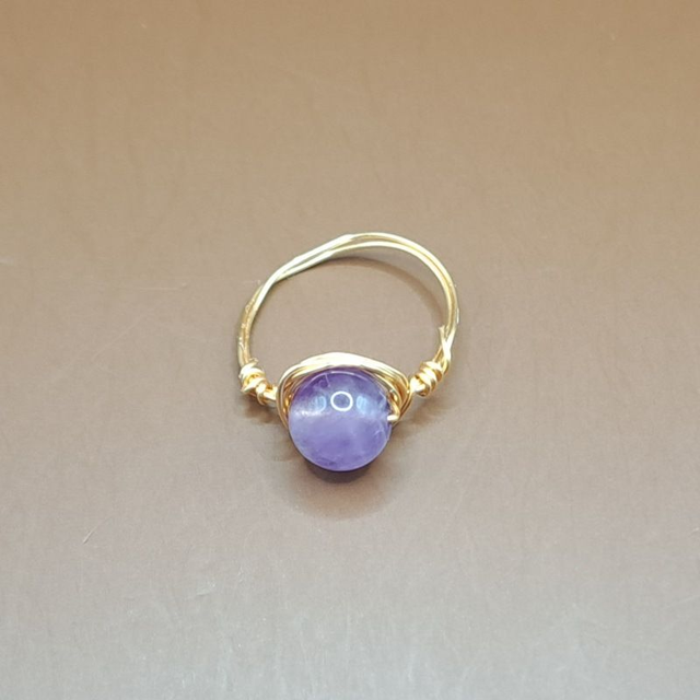 Bague non ajustable Améthyste 54