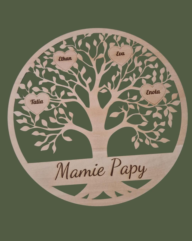 Arbre de Vie personnalisé en bois - Gravé