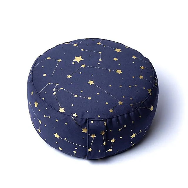 Coussin de méditation bleu marine ciel étoilé