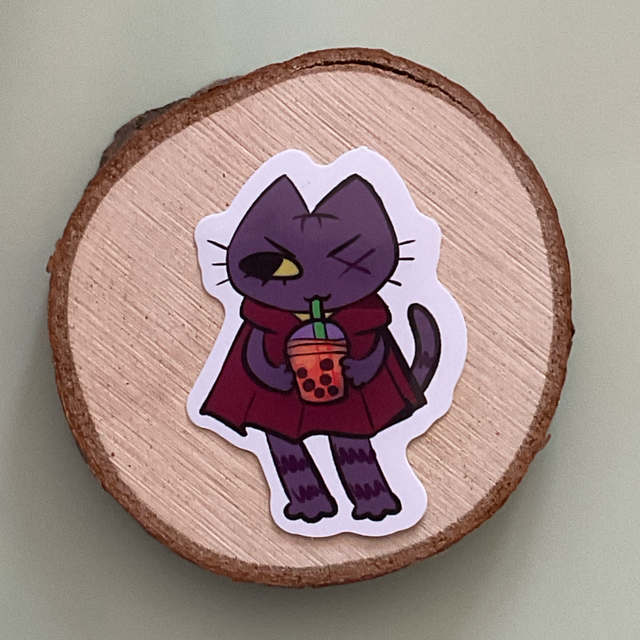 Boba Poncho catt sticker 