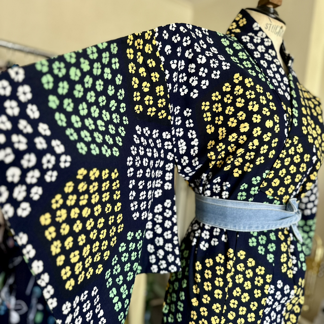 Yukata kimono coton octogonal