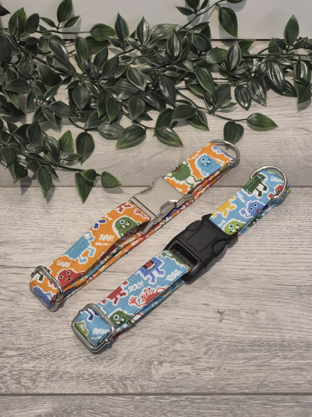 Monster Fabric Collar | 4 Sizes | 2 Buckle Types | 2 Colours