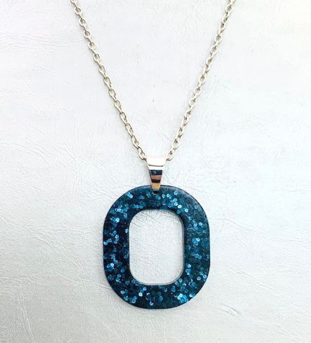 Collier Glitter Bleu