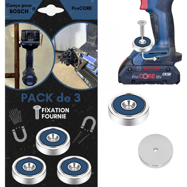 Support Magnétique BOSCH (lot de 3)