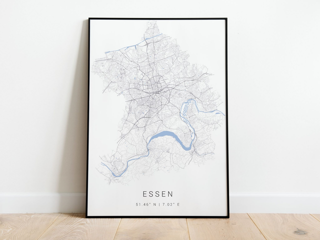 Essen Stadtkarte | Druck | Poster
