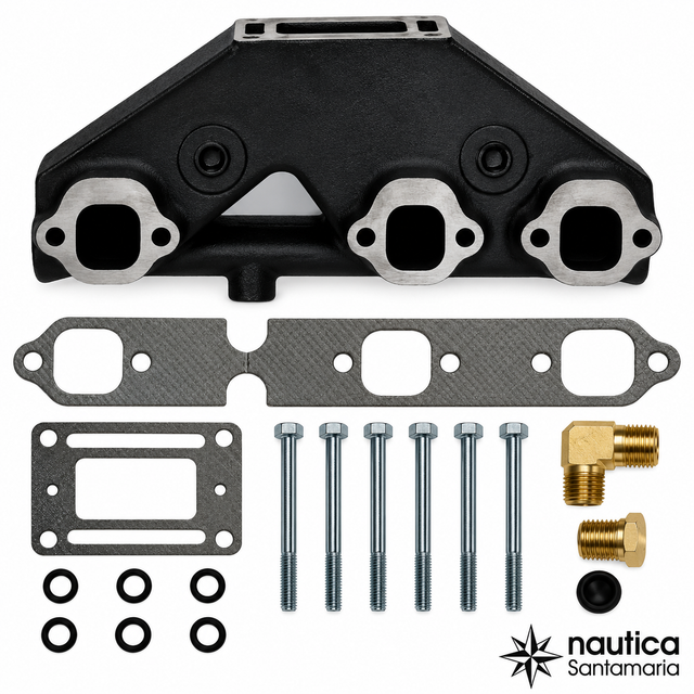 Kit Collettore e Riser (25,7 cm) Volvo Penta V6 dal 1993