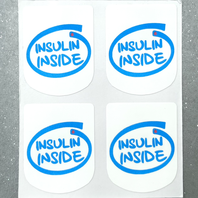 Insulin Inside Stickers (Set of 4)